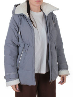 23211 GRAY/LT. BLUE Куртка зимняя женская (150 гр. холлофайбер)
