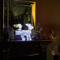 ULD-M3739-040/STA WHITE IP20 DEER Фигура светодиодная Олень, 36*32см, 40 светодиодов. Белый свет. Провод прозрачный. TM Uniel