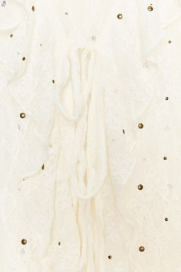 STUDDED LACE TOP - Zara фото 8