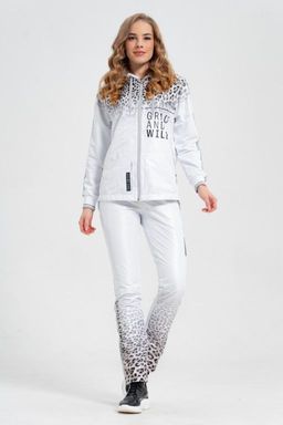 Толстовка из футера комбинированного с принтованной плащевой тканью - А+б коллекция фото 4