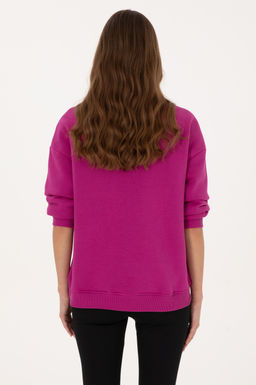Kad_n Fu_ya _ardonlu Bisiklet Yaka Basic Sweatsh_rt