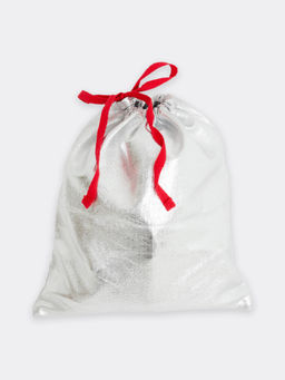 Мешок подарочный серебряный