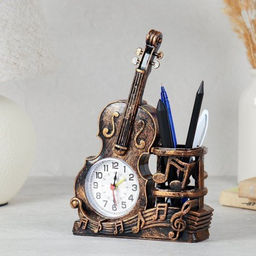 Часы настольные Скрипка 14,5х5х22 см / F538 /уп 120/ - Галеонтрейд фото 3