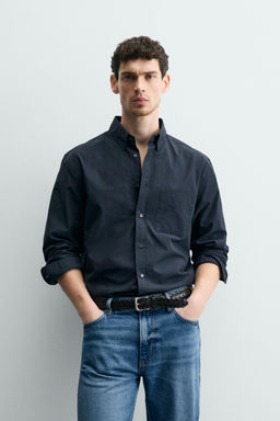 CAMISA REGULAR FIT ALGOD?N / Azul - Zara фото 2