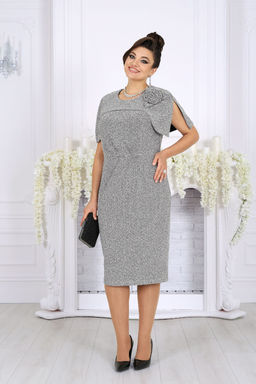 Платье Ninele 7524 серебро