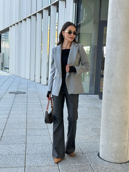 Жакет AURA 1116-164 серый меланж  фото 4