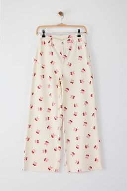 Trendyolmilla Ekru Yuksek Bel Culotte Jeans TWOSS25JE00214 фото 5