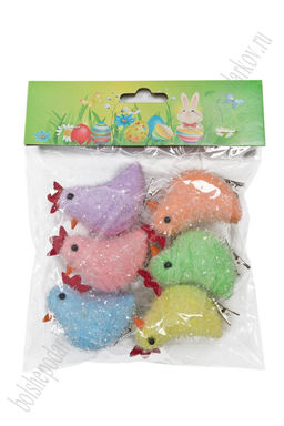 Пасхальный декор Курочки 6 см (6 шт) SF-7195, №2 - Больше подарков фото 2