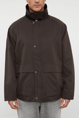 Haki Regular Fit Kadife Yaka Detayl? Mevsimlik Unisex Mont TMNAW25MO00017 - Trendyolmilla фото 3