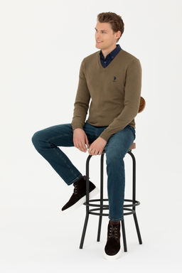 Мужской свитер цвета хаки - U.s. polo assn фото 18