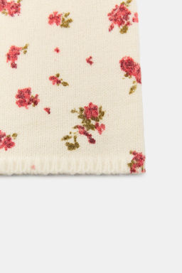 FLORAL PRINT KNITTED BEANIE HAT - Zara фото 2