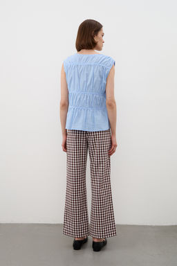 Брюки TR2535_Brown Checkers/Коричневый, белый - YPSILON фото 2