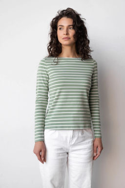 Лонгслив ДЖ 375п-6 Зеленый / экрю - T.C.T фото 4