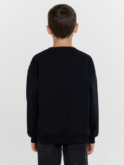 Свитшот для мальчиков черный с печатью - Mark formelle фото 4