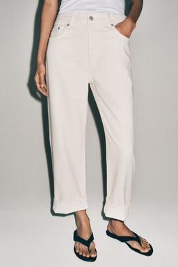 JEANS ZW COLLECTION BAGGY TIRO BAJO / Crudo - Zara фото 4