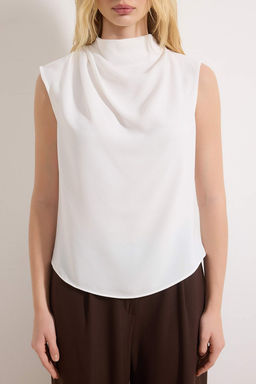 Siyah Degaje Yaka S?k Dokuma Krep Bluz TWOSS26BZ00395 - Trendyolmilla фото 7