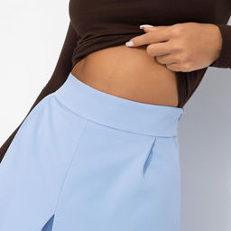 Юбка-шорты с высокой посадкой Девочкам это нравится (blue) - Charutti фото 3