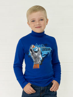 Джемпер-водолазка василек рисунок граффити 645п (128, 64)