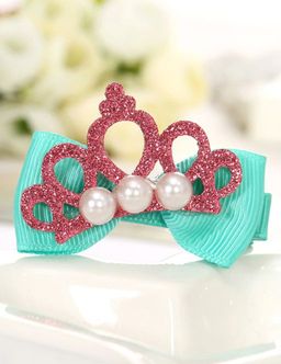 Патч 3D, россыпь пайеток Корона 3,7*3,2 см (20 шт) SF-1533, белый/розовый - No name фото 5