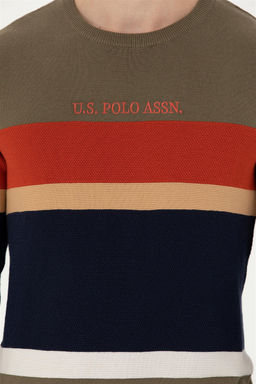 Мужской свитер цвета хаки - U.s. polo assn фото 14
