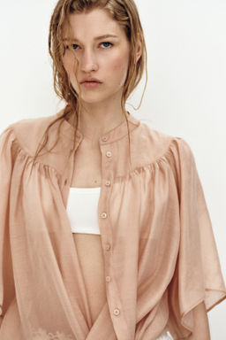 Blusa con mangas mariposa - H&m фото 3