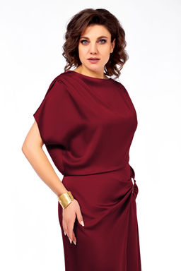 Платье Olga Style С902 красное вино