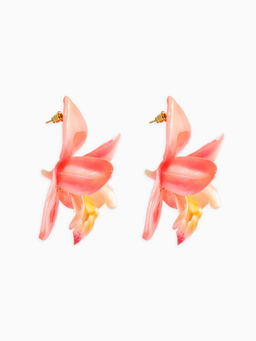 Серьги «Цветы Орхидеи», розовые