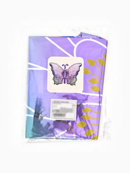 Цена за 2 шт. Воздушный шар фольгированный 32" «Бабочка» цвет фиолетовый металлик