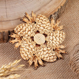 Цена за 2 шт. Подставка под горячее «Еловая шишка» d=11 см, можжевельник