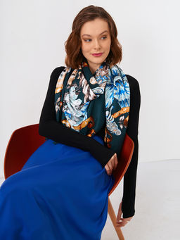 Большой, мягкий, тонкий и очень нежный двусторонний платок с рисунком. - Tantino фото 11