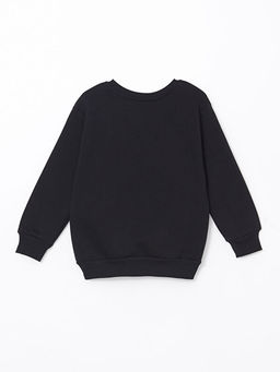 Bisiklet Yaka Bask?l? K?z ?ocuk Sweatshirt - Waikiki фото 2