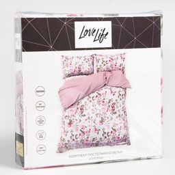 Постельное бельё Евро LoveLife Пионы: пододеяльник 200х217см+наволочка 70х70см-2шт, поплин, 125 г/м  фото 7