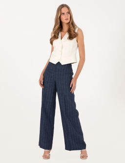 Lacivert Keten Pantolon - Pierre cardin фото 3