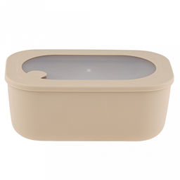 Контейнер для продуктов пластмассовый Нео 1,6л, 23x14,5x9см, прямоугольный, герметичный, с крышкой, латте, клапан для выпуска пара, подходит для СВЧ (Россия) - Домашняя мода фото 2