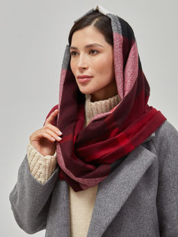 В составе шерсть и кашемир! теплый двусторонний палантин