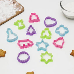 Формы для печенья новогодние Доляна Праздник, набор 12 шт., пластик, МИКС