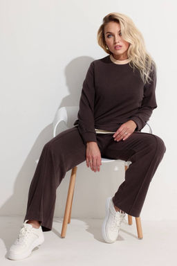 Блузка женская 4324/01/Коричневый, молочный - Rise фото 7