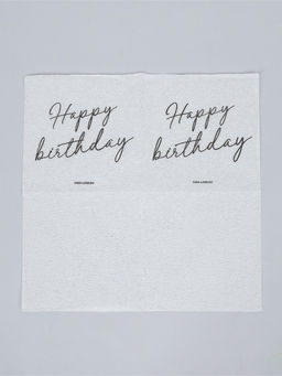 Салфетки бумажные однослойные "Happy birthday", 24х24 см, набор 50 шт.