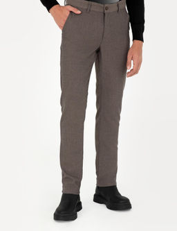 Kahverengi Slim Fit Kanvas Pantolon - Pierre cardin фото 2