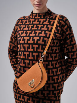 Сумка замшевая Azaro 31032 оранжевый карандаш