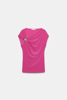 TOP DRAPEADO FORNITURA / Rosa