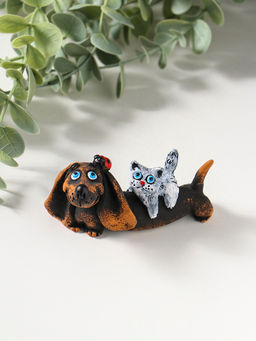 Фигура "Такса с друзьями", 4,9х4,5х8,9см