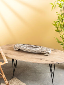 Поднос декоративный, 60×18×9 см, дерево