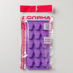 Цена за 2 шт. Форма для конфет и шоколада Доляна Следопыт, силикон, 22?10?1.8 см, 15 ячеек (3.6?2.7 см), МИКС  фото 6