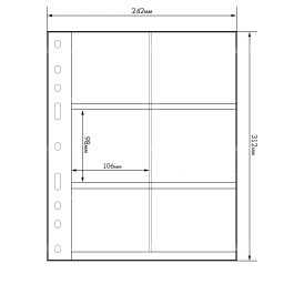 Лист для банкнот на 6 ячеек формат Grande 3/2C LEUCHTTURM 316604