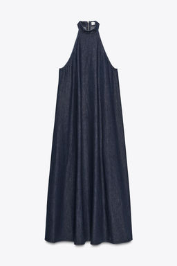 TRF HALTER DENIM DRESS - Zara фото 16