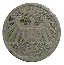 Монета 10 пфеннигов 1891 года D Германия