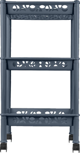 Этажерка Keeplex Light на колесиках 3-х секц.малая прямоуг.37х29х69 см космический серый KL282612026