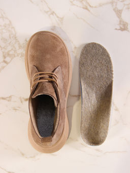 Ботинки 308.927ka.Серо-коричневая замша/Мех