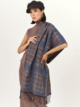 в составе ШЕРСТЬ  и КАШЕМИР Большой, мягкий, теплый  двусторонний палантин - Tantino фото 6